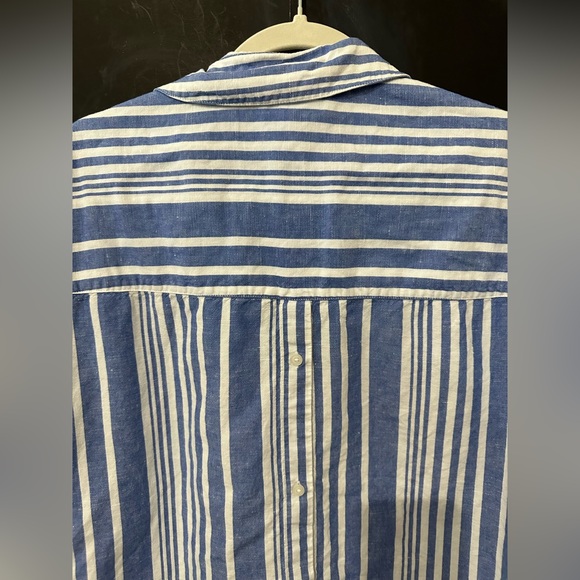 Madewell Courier Button-Back Shirt in Hinsdale Stripe - Picture 9 of 13